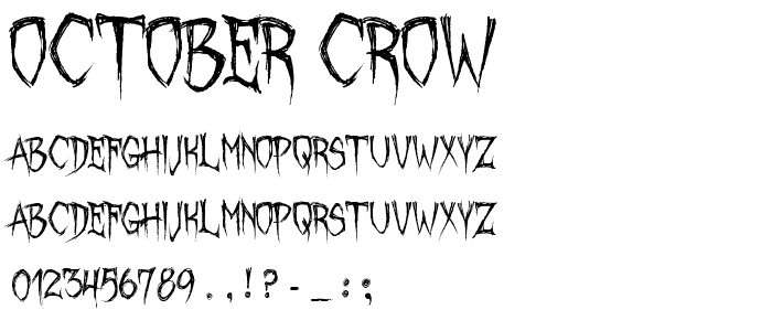 October Crow font